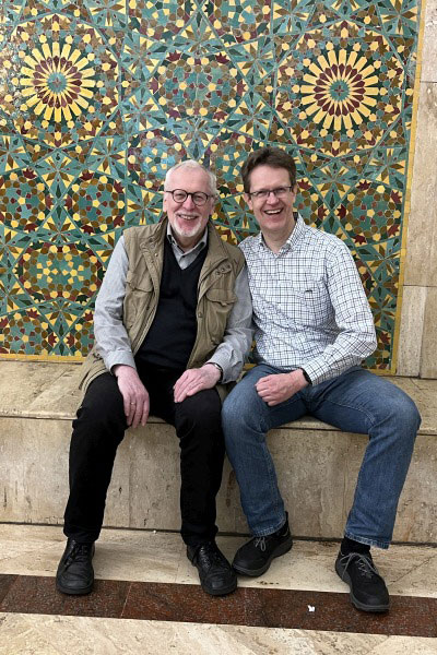 Marcel und Gerd in Hasan-II.-Moschee in Casablanca