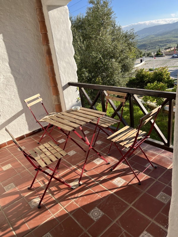 Balkon Wohnung Chefchaouen im Rif-Gebirge.